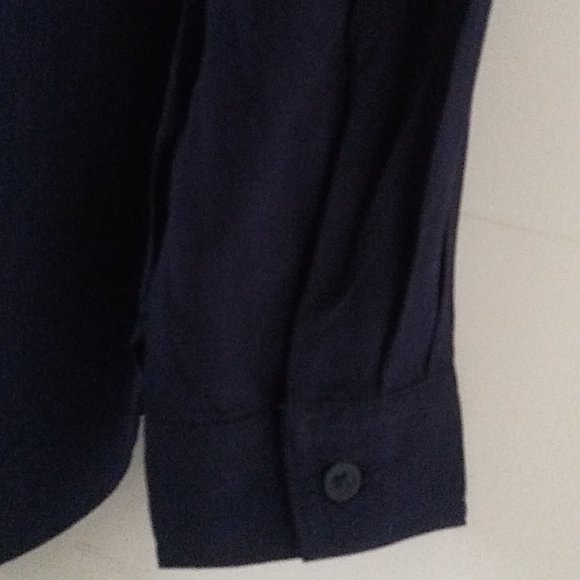 CASA CABANA Navy Blue Shirt with tags. Long sleeve or convert to 3/4 sleeve. - Picture 7 of 13